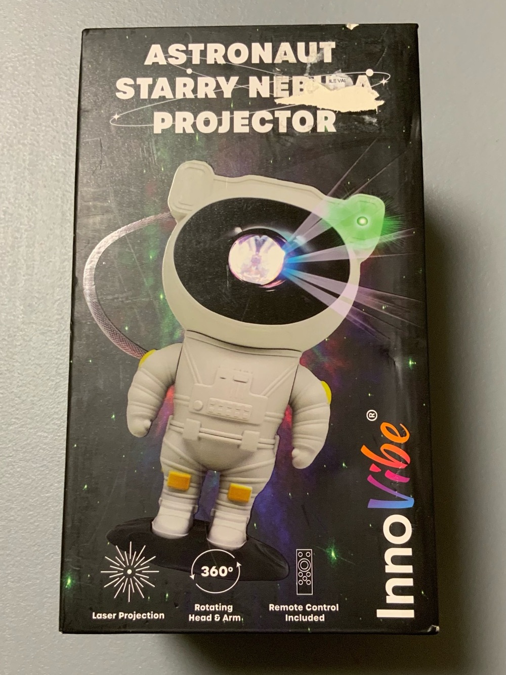 InnoVibe Astronaut Starry Nebula Projector - White